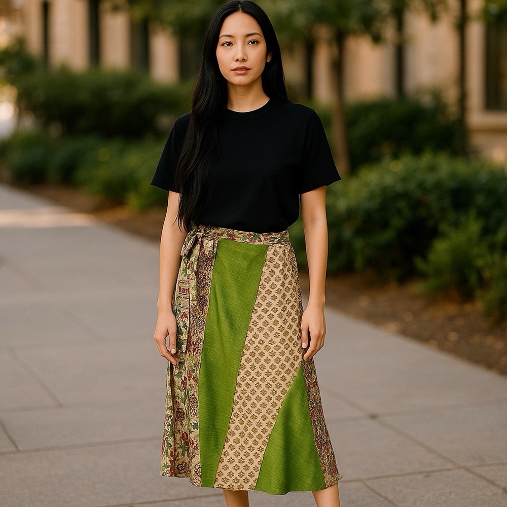 Maxi Sari Wrap Skirt by Darn Good